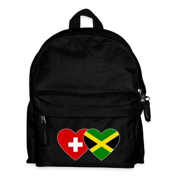 Suisse Jamaïque Drapeau Coeur - Sac à dos Enfant - noir - Devant