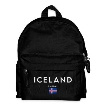 Flag of Iceland, Icelandic pride - Kids' Backpack - black - Front
