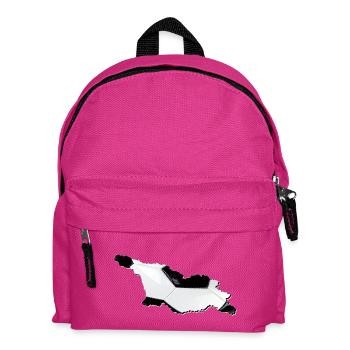 Georgien Landkarte umrahmt echten Fußball - Kinder Rucksack - Fuchsia - Vorne