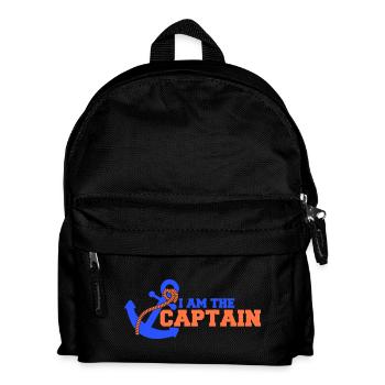 I Am The Captain Anchor Crew Saying Text Quote Logo - Kids' Backpack - black - Front