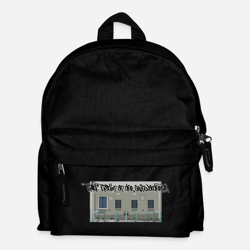 Giesing // Illustration - Kinder Rucksack - Schwarz