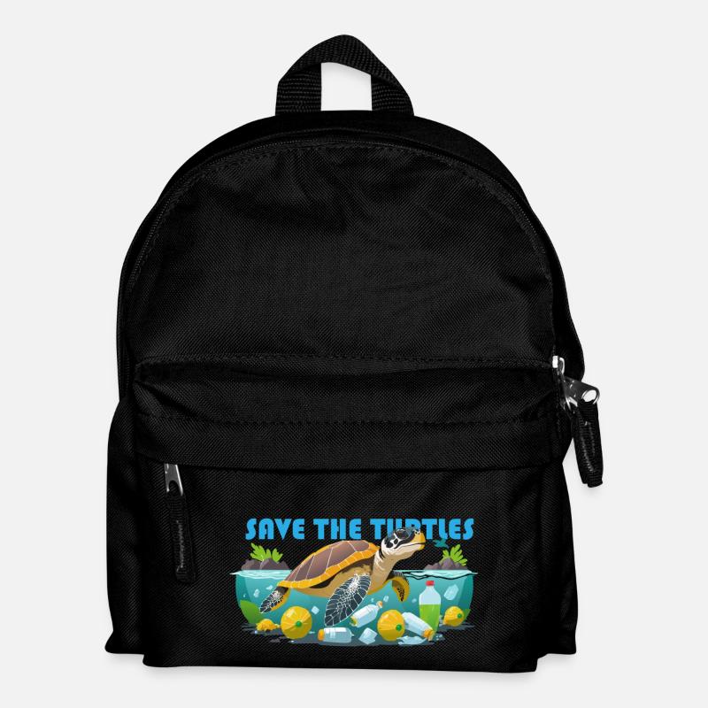 Save The Turtles - Kids' Backpack - black