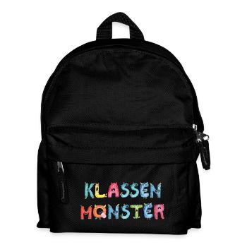 Klassenmonster Alphabet Bunte lustige Buchstaben - Kinder Rucksack - Schwarz - Vorne