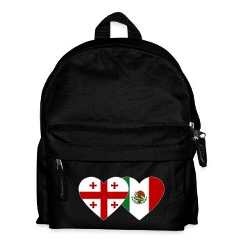 Georgia Mexico Flag Hands Heart Shape - Kids' Backpack - black - Front