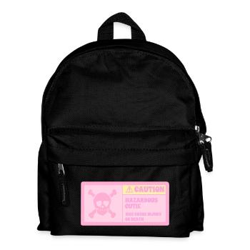 Beware, cute girl - Kids' Backpack - black - Front