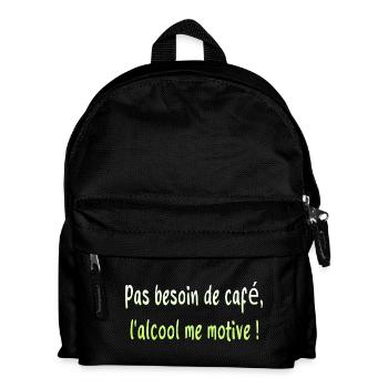 Papa Humor Witz Fermentierte Traube Lustig - Kinder Rucksack - Schwarz - Vorne