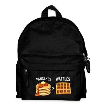 Pancakes over waffles - Kids' Backpack - black - Front