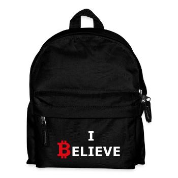 Bitcoin rot-weiss - Kinder Rucksack - Schwarz - Vorne