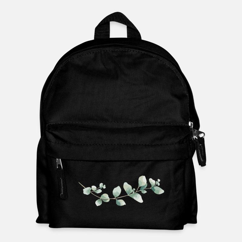 Eukalyptus - Kinder Rucksack - Schwarz