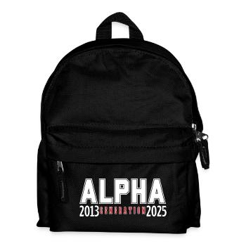 Die Alpha-Generation 2013-2025 - Kinder Rucksack - Schwarz - Vorne