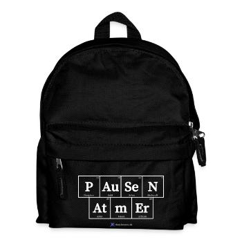 Pausen Atmer (dunkle Stoffe) - Kinder Rucksack - Schwarz - Vorne