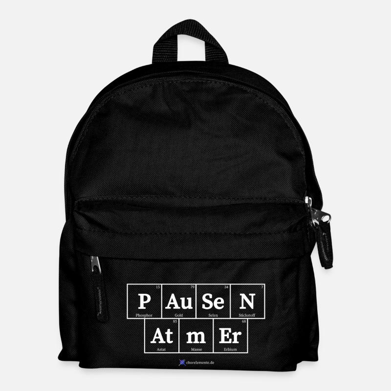 Pausen Atmer (dunkle Stoffe) - Kinder Rucksack - Schwarz