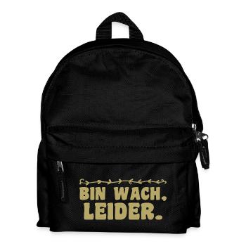 I'm awake unfortunately funny morning grouch humor irony - Kids' Backpack - black - Front