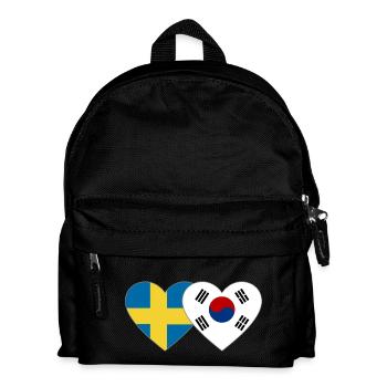 Suède Corée du Sud Drapeau Coeur - Sac à dos Enfant - noir - Devant