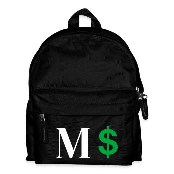 Letter M Dollar - Kids' Backpack - black - Front