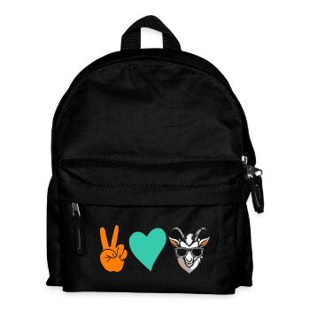 Ziegen - Kinder Rucksack - Schwarz - Vorne