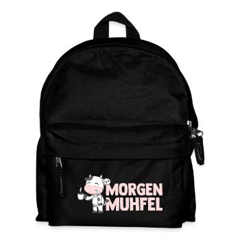 cow farmer farmer morning mill - Kids' Backpack - black - Front