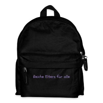 Rich parents for everyone - Kids' Backpack - black - Front