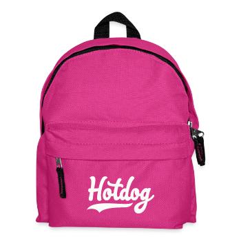 Hotdog Love en noir et blanc - Sac à dos Enfant - fuchsia - Devant