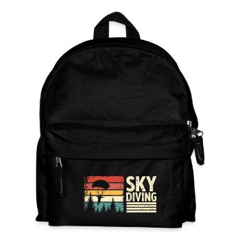Skydiving Vintage Retro Sunset - Kids' Backpack - black - Front
