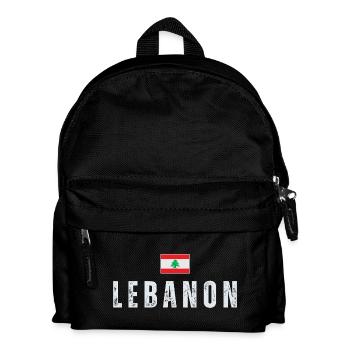 Stolzer Libanese, Flagge des Libanon - Kinder Rucksack - Schwarz - Vorne