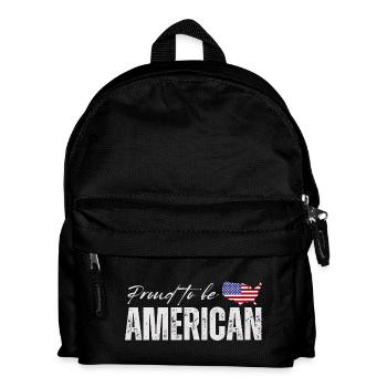 Proud American, I love America - Kids' Backpack - black - Front