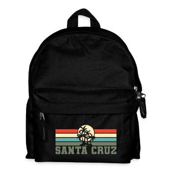 Santa Cruz CA Kalifornien - Retro 70er 80er Jahre - Kinder Rucksack - Schwarz - Vorne