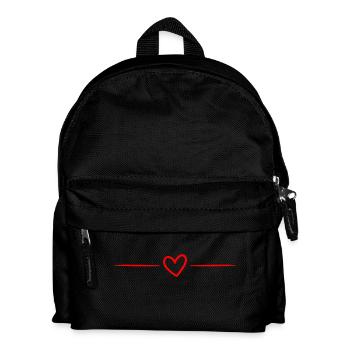 Heart Line Icon - Kids' Backpack - black - Front