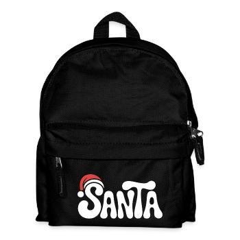 Père Noël - Logo de bande dessinée vintage cool - Sac à dos Enfant - noir - Devant