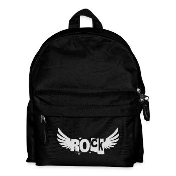 Geflügeltes Fels-Emblem - Kinder Rucksack - Schwarz - Vorne