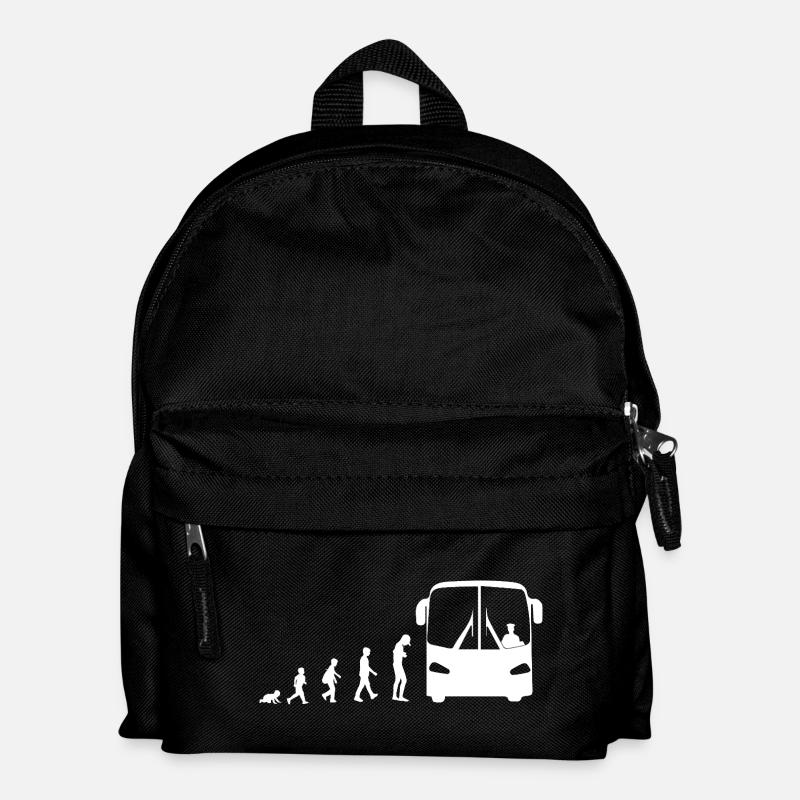 Evolution vom Baby zum Busfahrer - Kinder Rucksack - Schwarz