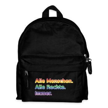 All people. All rights reserved. Always. – Pride Stateme - Kids' Backpack - black - Front