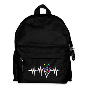 Heartbeat Confetti Carnival Party - Kids' Backpack - black - Front