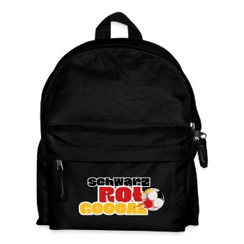 Schwarz Rot Goal - Kinder Rucksack - Schwarz - Vorne