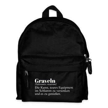 Graveln Definition - Kinder Rucksack - Schwarz - Vorne
