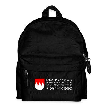 Des konnzd scho machn, dann wädds hald a Scheiss - Kinder Rucksack - Schwarz - Vorne