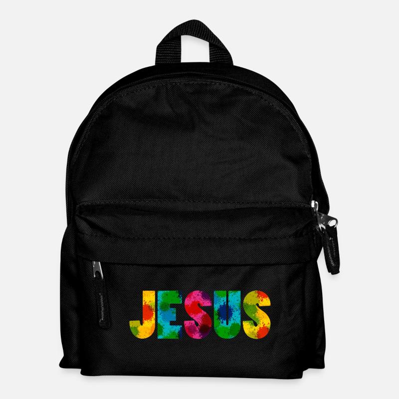 Jesus - Colourful - Kinder Rucksack - Schwarz
