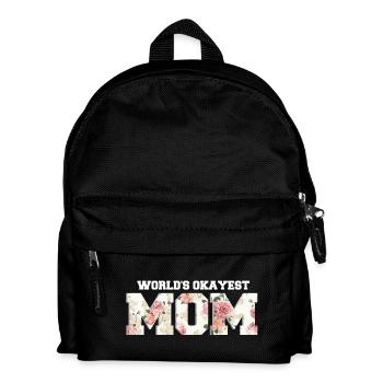 World's Okayest Mom - Kinder Rucksack - Schwarz - Vorne