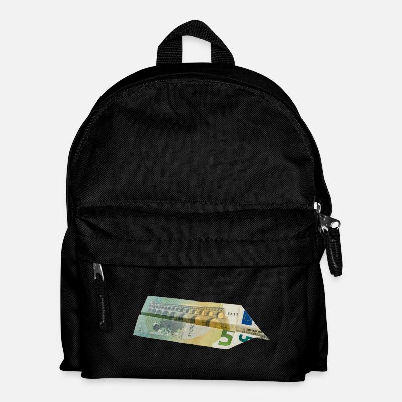 5-Euro-Schein - Kinder Rucksack - Schwarz