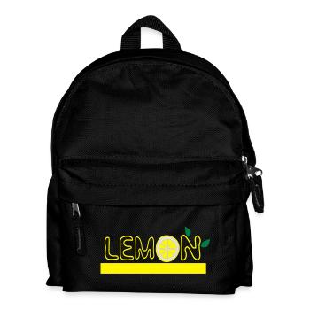 CITRON TXT et fruits de citron -2 - Sac à dos Enfant - noir - Devant