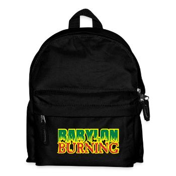 babylon burning 01 - Kids' Backpack - black - Front