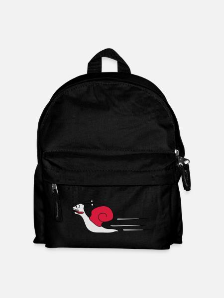 Fast Snail - Kinder Rucksack - Schwarz