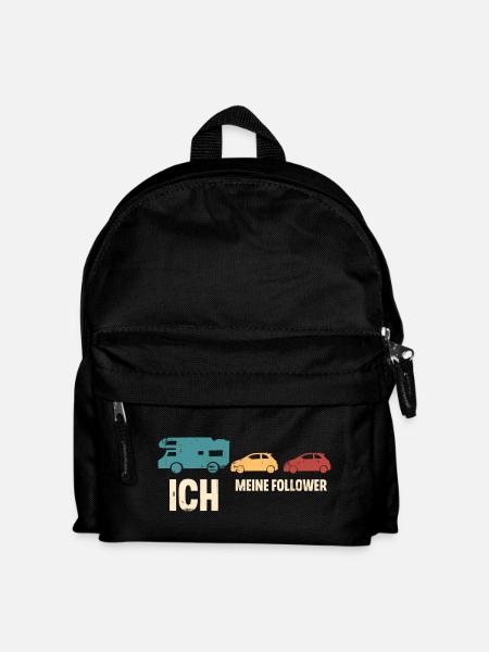 Camping Camper Wohnmobil - Kinder Rucksack - Schwarz