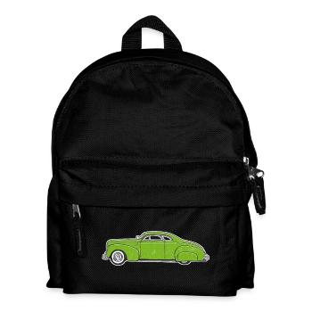 Hot Rod Custom Car grün, Design von Mondwinkel - Kinder Rucksack - Schwarz - Vorne