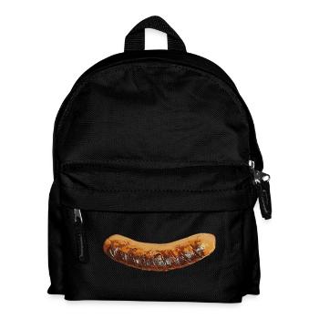 Bratwurst - Kinder Rucksack - Schwarz - Vorne