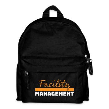 Tshirt Facility Management blanc orangé - Sac à dos Enfant - noir - Devant