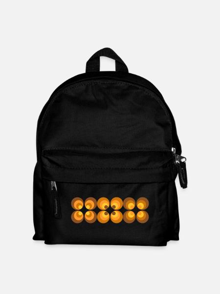 70er Jahre Blume Muster Retro - Kinder Rucksack - Schwarz