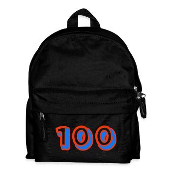 100. 100 YEARS. 100th ANNIVERSARY. 100 BIRTHDAY - Kids' Backpack - black - Front