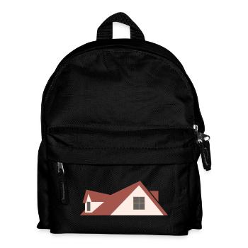 Dach - Kinder Rucksack - Schwarz - Vorne