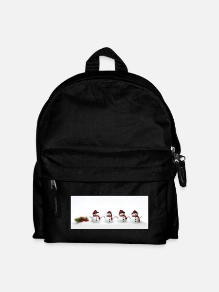 Schneemann - Kinder Rucksack - Schwarz